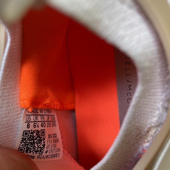 Women’s Adidas by Stella McCartney Solarglide | Ash Pearl Signal Orange | 8 - Picture 6 of 13